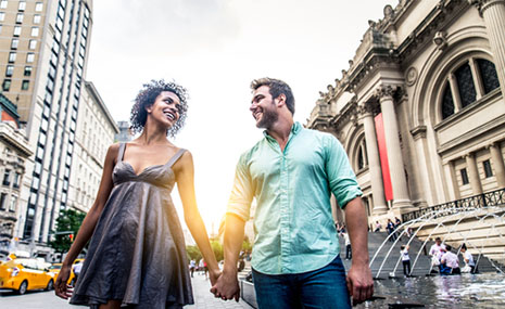 interracial-couple interracial couple walking in the city